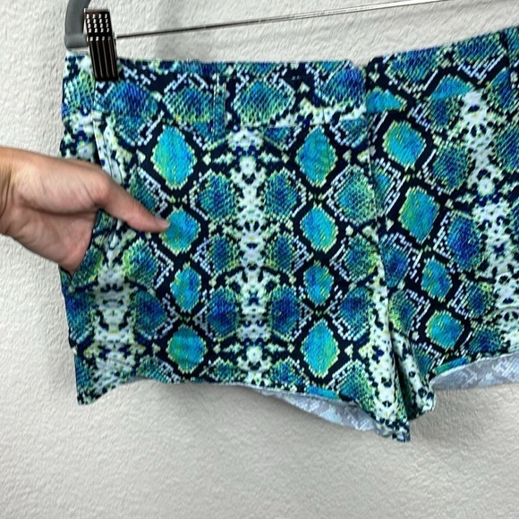 BCBGMaxAzria Phillipa Snake Skin Print Shorts Mini Daisy Duke Sz L - Picture 2 of 12